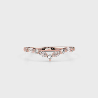 Crown Diamond Band-Rose Gold