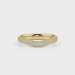 Contour Diamond Band-Yellow Gold 