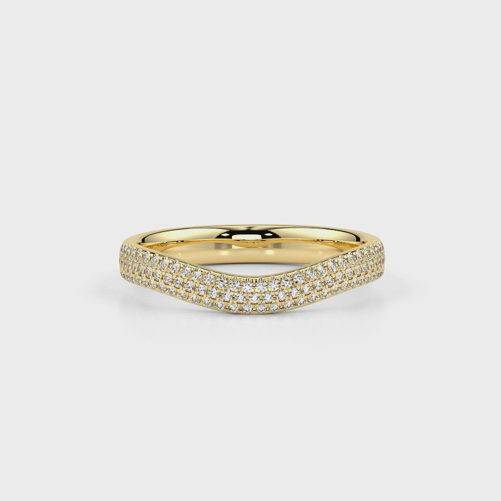 Contour Diamond Band-Yellow Gold 