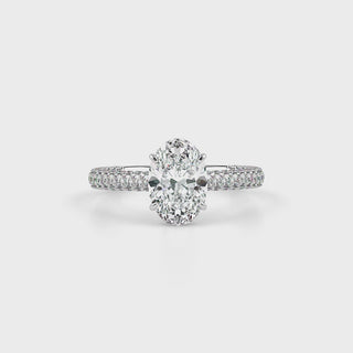 Twilight LGD Solitaire Ring-White Gold 