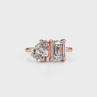 Sparkle LGD Solitaire Ring-Rose Gold
