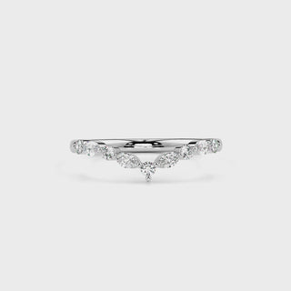 Crown Diamond Band-White Gold