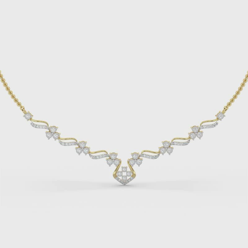 Celestial Diamond Necklace-Yellow Gold