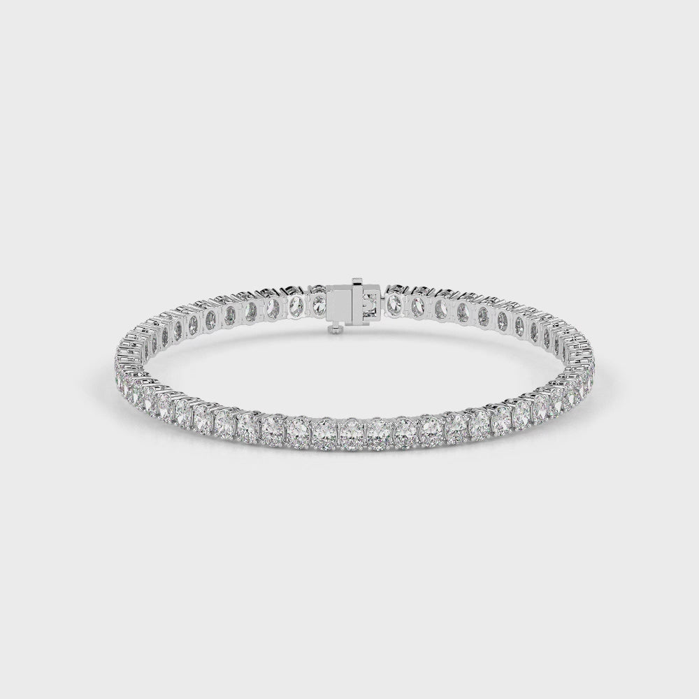 Oval LGD Solitaire Tennis Bracelet