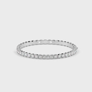 Oval Cut Diamond Bracelet-White Gold