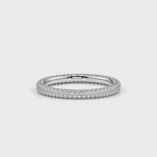 Twinkling Diamond Band-White Gold