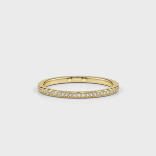 Stackable Diamond Band-Yellow Gold